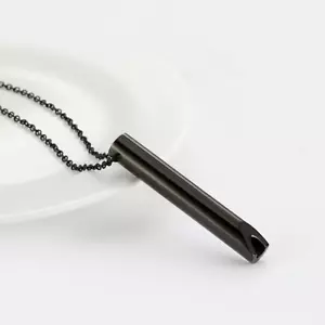 Black Breathlace Necklace Quit Smoking Anxiety Breathing Necklace Stress Relief - Picture 1 of 4