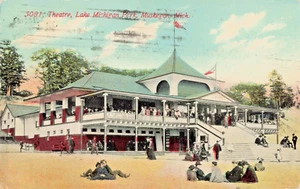 Postcard MI Muskegon Michigan-Lake Michigan Park Vaudeville Theatre-c1913 (D14) - Picture 1 of 4