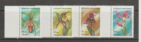 MADAGASKAR - SEVEN MNH ORCHID SET Cover