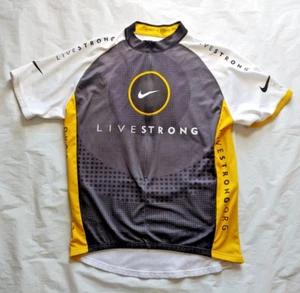 Livestrong Nike 3/4th Zip Radtrikot - Größe Large / L - KOSTENLOSER VERSAND!!! - Bild 1 von 12