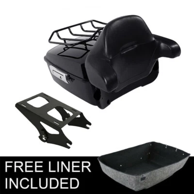 King Trunk Backrest Mount Rack Fit For Harley Touring Electra Street Glide 14-25 - Image 1 of 4