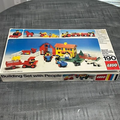 LEGO #190 "BUILDING SET WITH PEOPLE & INSTRUCTION BOOKS~1974~AS IS!!! - Image 1 of 4