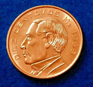 1959 Mexico 10 Centavos - Beautiful Coin from Roll - See Pictures - Picture 1 of 2
