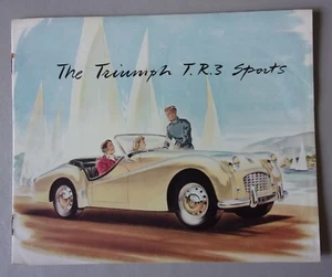 TRIUMPH TR3 Sports Car orig 1956 UK Mkt Sales Brochure - Picture 1 of 7