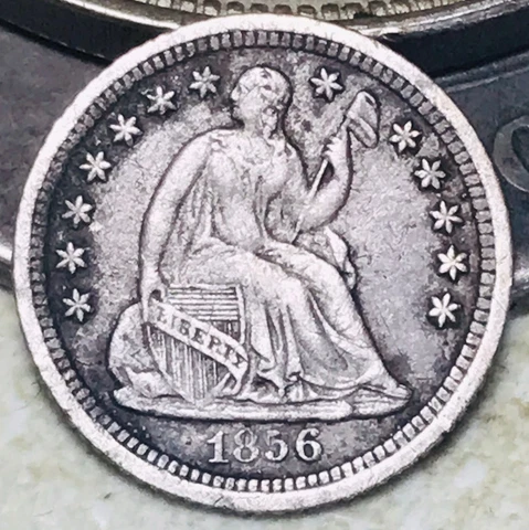 1856 O Seated Liberty Half Dime 5C Ungraded Choice 90% Silver US Coin CC18724 Cover