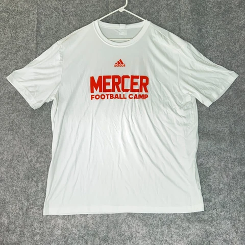 Mercer Bears Mens Shirt 2XL XXL White Orange Short Sleeve NCAA Football 564 Top Cover