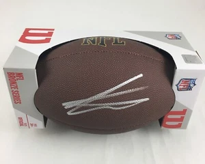 Fútbol americano autografiado por George Karlaftis Super Grip Beckett certificado de autenticidad Purdue excelente - Imagen 1 de 1