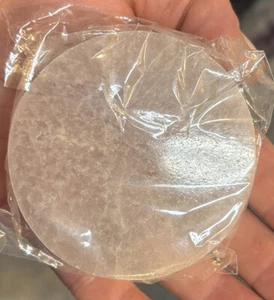 Selenite Crystal Round Plate 3 Inch For Smudging Crystal Charging - Picture 1 of 6