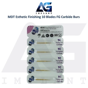 MDT FG Finitura Estetica in Carburo 10 Lame Fresa Ø1,4mmX9,0mm Dente Lucidante - Foto 1 di 6