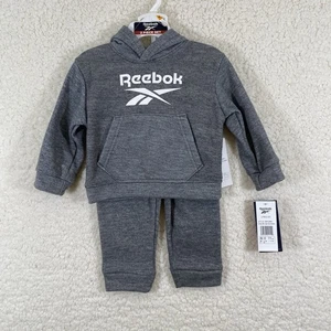 REEBOK BABY BOYS & GIRLS PERFORMANCE FLEECE SUIT 2 PIECE GRAY 12 MONTHS NWT - Bild 1 von 11