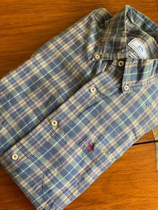 Southern Tide Button Down Hemd Herren Large blau kariert klassische Passform Langarm - Bild 1 von 5