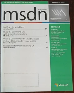 2019 MARCH MSDN MAGAZINE - C# Validation Logic with Blazor - Picture 1 of 2