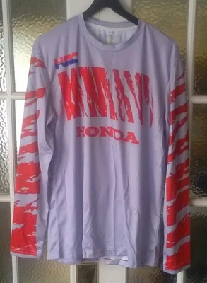 КРАСНАЯ ФУТБОЛКА HONDA 46 ДЮЙМОВ XLARGE КЛАССИЧЕСКИЙ СТИЛЬ 91 РЕПЛИКА МОТОКРОСС ЭНДУРО ИСПЫТАНИЯ - Изображение 1 из 2