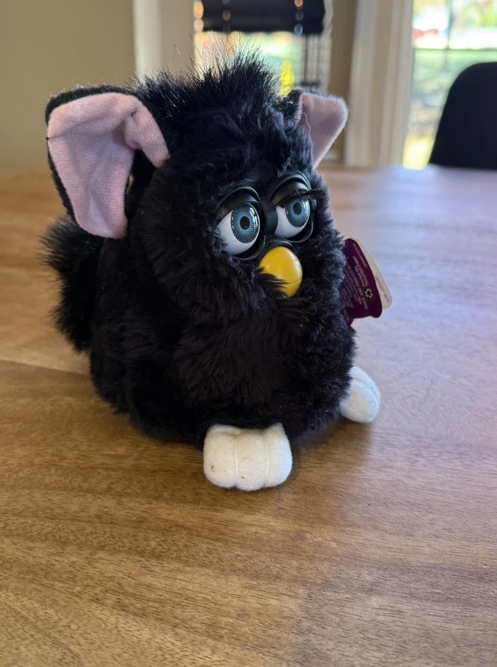 Vtg Original 1998 Furby Black White Blue Eyes 70-800 Tiger Electronics Works NWT - Image 1 of 4