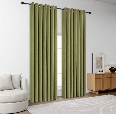 Olive Green, Luxury Blackout Curtains 100x63 Inches / New 🪟 - Image 1 of 4