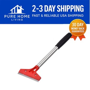 Precision Floor Scraper with 4-Inch Blade and Long Handle for Home Renovations - Picture 1 of 8