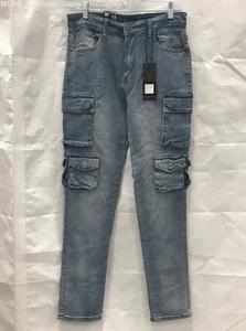Waimea Women's Medium Wash Relaxed Fit Cargo Jeans - Size 18 - Picture 1 of 5