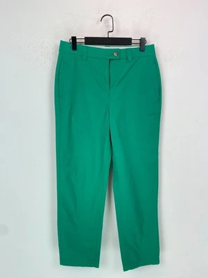 Next Pantalón Chino Verde Recortado Calce Regular Pierna Recta Mezcla Algodón Reino Unido 10R Foto 1 de 4