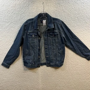 Place Kids Youth Size Extra Large 14 Denim Blue Jean Trucker Jacket Button Front - Picture 1 of 13