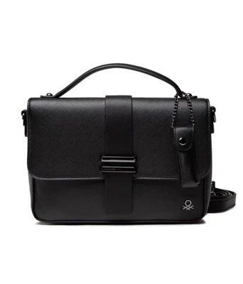 United Colors of Benetton Structured Black Crossbody Bag – Style 6HKVD1415 Juoda - Image 1 of 4