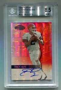 Tim Couch Playoff Contenders 1999 SSD velocidad rojo # 65/100 automático RC BGS 8,5 POP 3 - Imagen 1 de 2