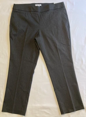 Liz Claiborne Lisa Straight Leg Mid Rise Charcoal Heather Women's Pant Size 18P - Image 1 of 4