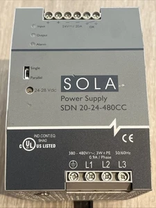 Fuentes de alimentación de riel DIN Sola SDN 20-24-480CC 480W 24V 20A trifásicas - Imagen 1 de 4