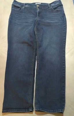 Chicos So Slimming Womens Sz 16S (3) Dark Wash High Rise Straight Leg Jeans 254 - Image 1 of 4