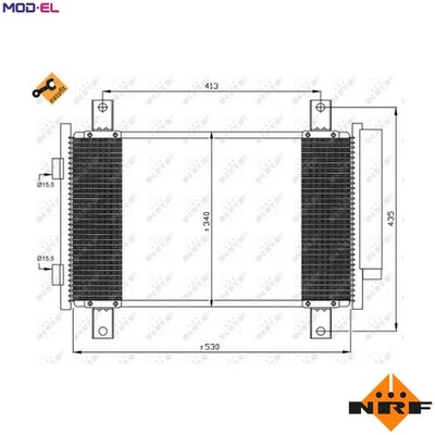 CONDENSER AIR CONDITIONING 35840 FOR PEUGEOT BOXER/Platform/Chassis/Bus/Van 2.8L - Image 1 of 4