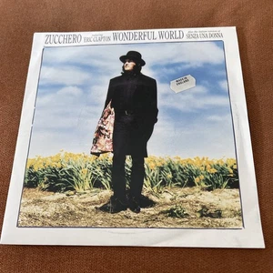Zucchero & Eric Clapton Wonderful World 7” 45RPM UK Import - Picture 1 of 4