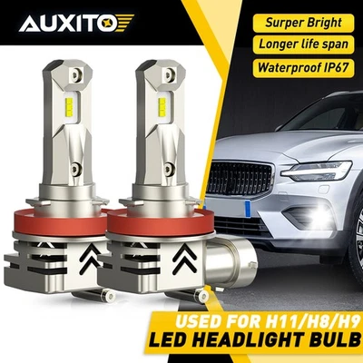 H11 H8 H9 LED Headlight Kit High Low Beam Bulb Super Bright 6500K White 24000LM - Image 1 of 4