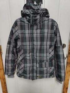 BURTON Womens Size Small SKI SNOWBOARD JACKET COAT Multicolor Plaid - Picture 1 of 19