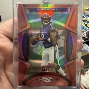 2023 Panini Certified - Lamar Jackson #65 Mirror Red /99 - Picture 1 of 2