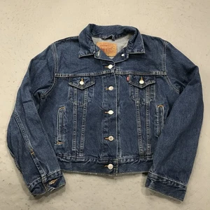 VINTAGE Levis Jacke Damen Large blau Denim Trucker Cowboy 77715-0289 90er - Bild 1 von 8