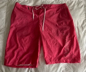 Hurley Phantom Buckle Mens Boardshorts Pink White Size 36 Outseam 21” - Picture 1 of 5