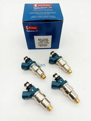 DENSO 4x Fuel Injectors For Toyota Tacoma 1995-1997 1998-2000 2.4L 23250-75040 - Изображение 1 из 4