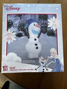3,5 pies LED Olaf Navidad Airblown® Inflable Disney Decoración Congelada - Imagen 1 de 7