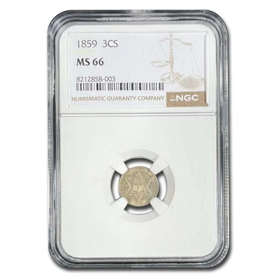 1859 Three Cent Silver MS-66 NGC - Image 1 of 3