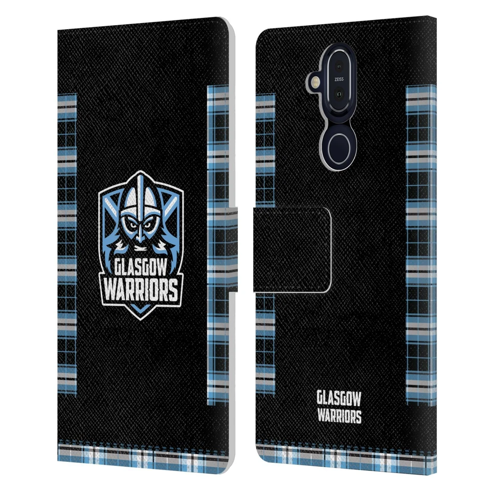 KIT DE ESCUDO OFICIAL GLASGOW WARRIORS 2020/21 FUNDA DE LIBRO DE CUERO PARA TELÉFONOS NOKIA Foto 1 de 4