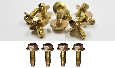 10 NEW BODY BOLTS & 4 LIC PLT BOLTS FOR HYUNDAI & KIA! M.6-1.0 x 16MM 10MM HEX - Image 1 of 4