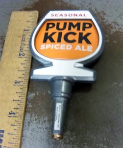 Seasonal PUMP KICK spiced ale (insert) metal Beer tap handle, 4.5 in tall, NEW - Picture 1 of 4