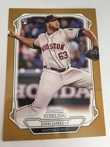 2019 Bowman Sterling Jumbo 5x7 Josh James Astros RC 63 Gold 01/10 - Picture 1 of 1