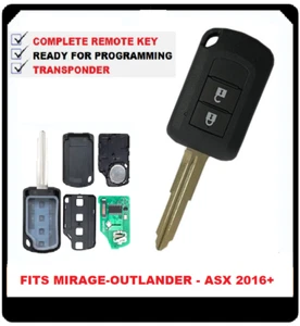 Remote Car Key shell suitable for Mitsubishi Triton ASX outlander Mirage 2button - Picture 1 of 4