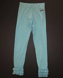 Matilda Jane girls You & Me light Blue Jay ruffle knit leggings pants aqua 10 12 - Picture 1 of 2