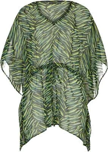 Strandkleid im Tunika-Stil Gr. 40/42 Grün Schwarz Beach-Kleid Strand-Dress Neu* - Bild 1 von 1
