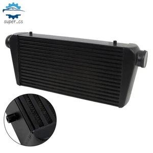Black 600 x 300 x 100 Alloy Intercooler With 3" Inlet Outlet AF90-1004BLK AU - Picture 1 of 10