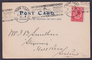 1924 Wembley British Empire Exhibition Cancel Used in CAPE TOWN to Seapoint FU - Picture 1 of 2