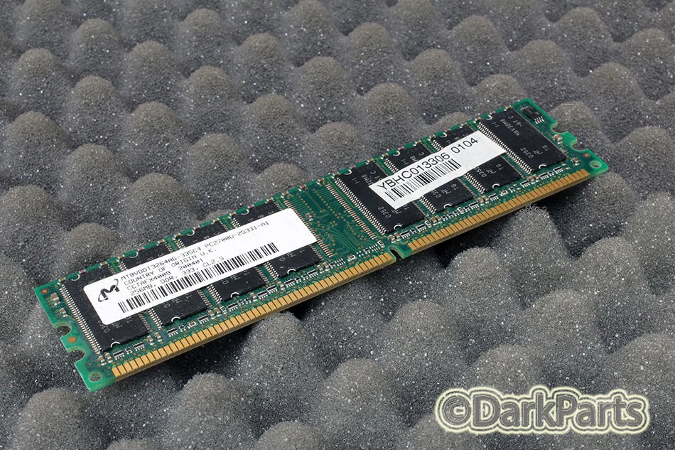 Micron MT8VDDT3264AG-335C4 256MB Memory RAM PC2700U-25331-A1 - Image 1 of 1