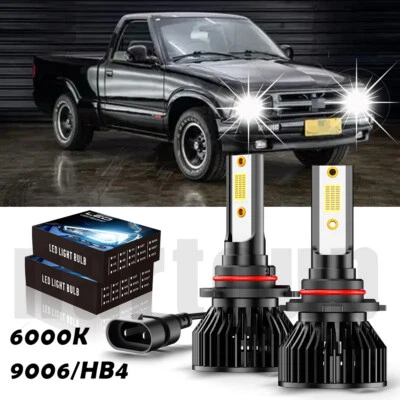 For Chevrolet S10 1994-2004 LED Headlights 6000k Lo Beam Bulbs 9006 HB4 white - Image 1 of 4