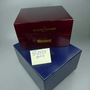 Ulysse Nardin Mahogany Wood Watch Box, Limited Edition with Outer Box - Picture 1 of 5